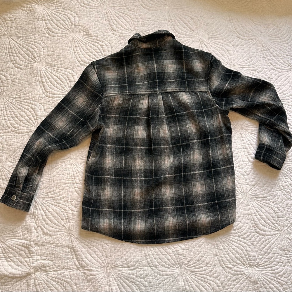 Rails Turner Fleece, Button, Shirt Jacket, shacket, Ash Pearl Gray, Size Medium - Picture 5 of 8